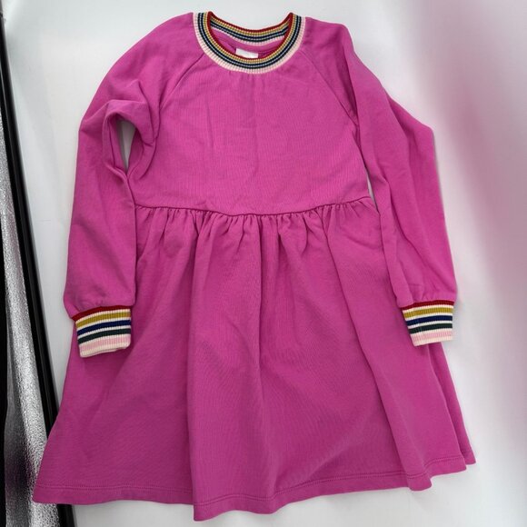 Hanna Andersson Pink Long Sleeve Dress Size 6/7 - Picture 1 of 2